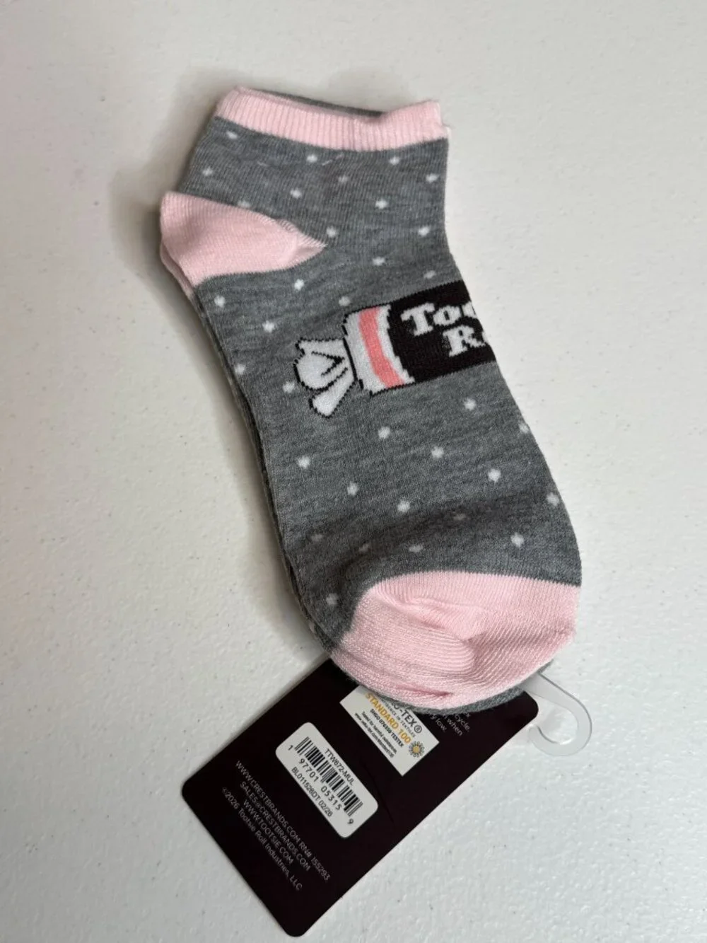 Tootsie Roll Pop 2 Pair Low Cut Ankle Socks Womens 4-10 Candy NWT